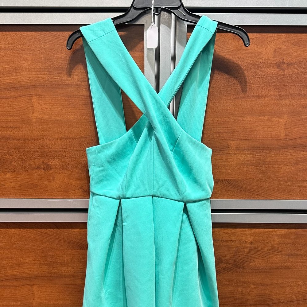 AQ/AQ Mint Green Maverick Cross Strap Mini Dress US 4